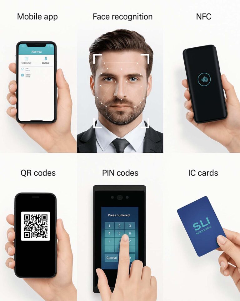 Access Methods Face Mobile QR NFC PIN Card