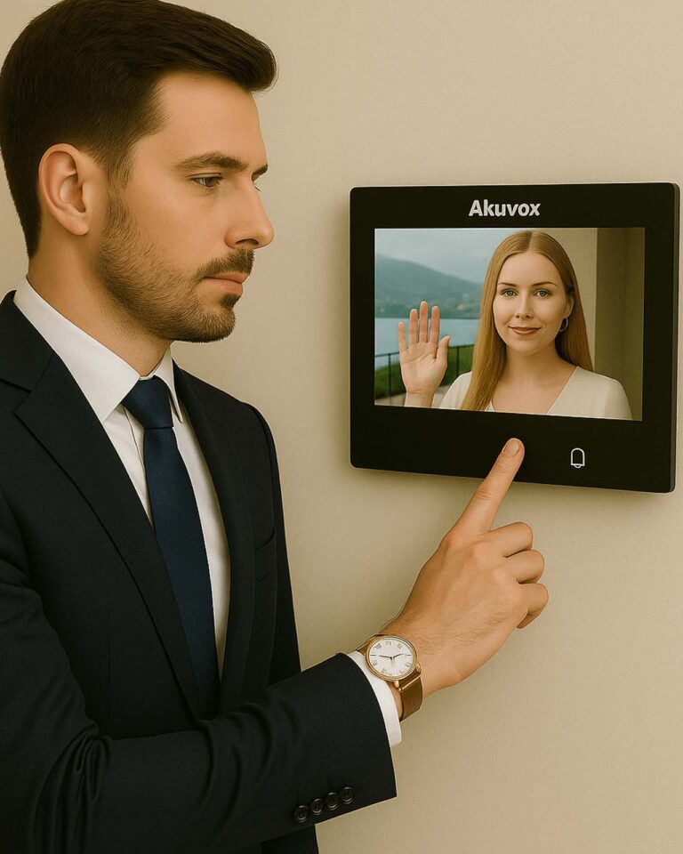 Facial Recognition Terminal Blonde Woman