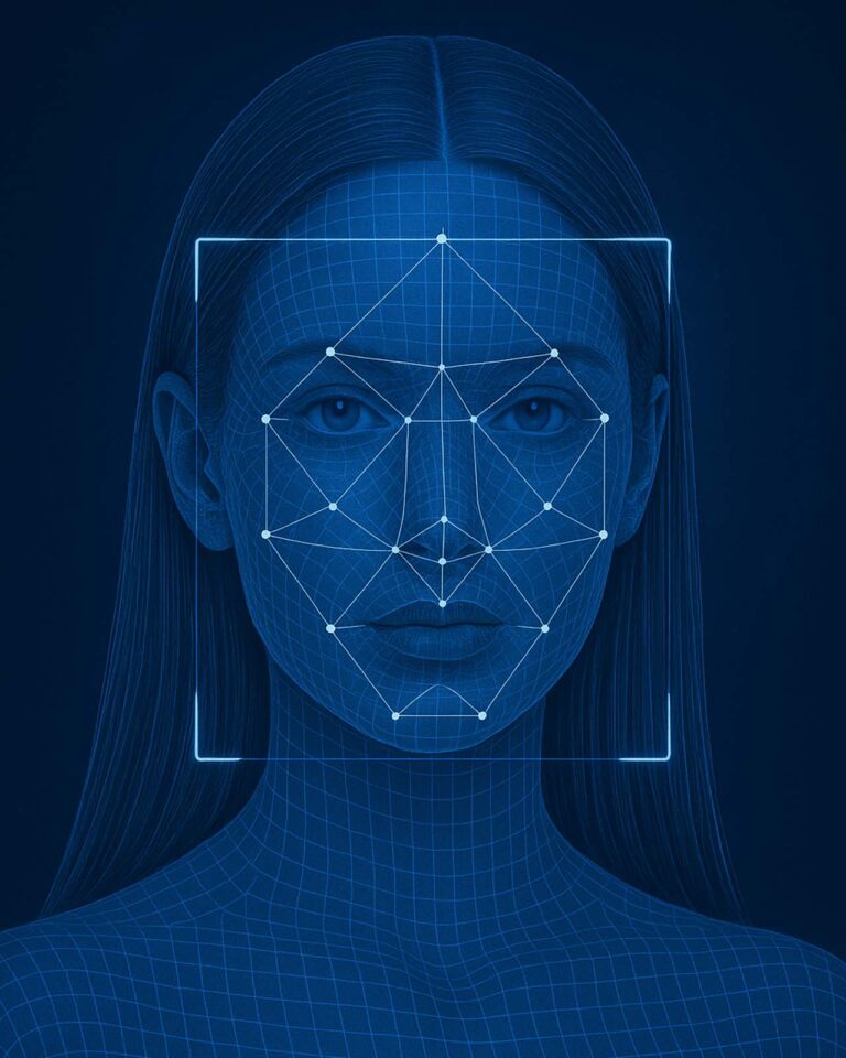 Woman Using Akuvox Screen